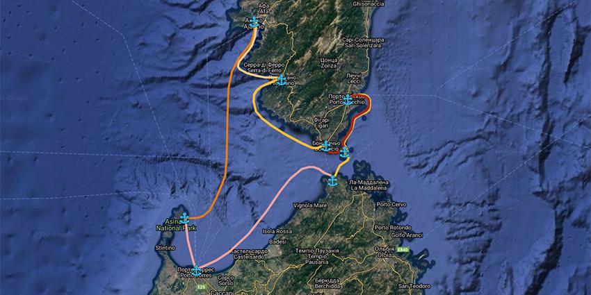 Яхтенный маршрут Корсика и Сардиния - 8 дней