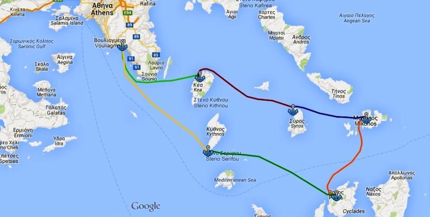 Яхтенный маршрут По Кикладским островам - 7 дней